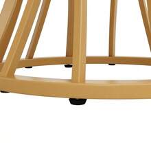 Dining Set (5 Pieces), Including A Table And Four Chairs, A Modern Kitchen Set, A Round Table 80 Cm In Diameter, Gold Metal Legs, A White Marble Top And Grey Velvet Dining Chairs. - Grey - View 6