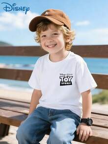 [Disney Licensing]A Short-Sleeved T-Shirt Suitable For Boys, With Characters From "Toy Story" Printed On The Front. It Is Perfect For Use As A Gift For Any Occasion. - 白色 - 查看 2