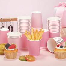 100pcs/Pack Macaron Pink Baking Cups, Thickened Oil-Proof Heat-Resistant Cupcake Liners, High-Quality Dessert Cups For Home Baking, Party, Wedding, Graduation And Other Gatherings - Thickened Version - View 4