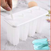 1pc Ice Cream Making Mold, 4-Grid Popsicle Mold, Reusable DIY Homemade Popsicle Maker, Kitchen Tool - Multicolor - View 8