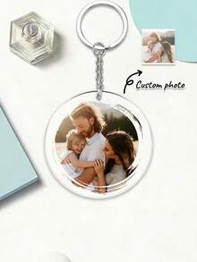 Customized Photo Keychain, Personalized Acrylic Keychain, Family Custom Keychain, Photo Keyring, Mother's Day Gift, Birthday Gift, Anniversary Gift, Couple Gift, Home Decor, Souvenir - Multicolor - View 1