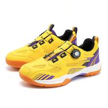 Professional Men's Badminton Shoes, Breathable Mesh Lightweight Sports Training Sneakers - Yellow - View 9