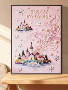 1pc DIY Pearl Painting, 5D Hand-Applied Diamond Painting Set, Frameless Art Embroidery Cross-Stitch Diamond Painting, DIY Art Craft Wall Decoration Painting, Special Pearl Diamond Design To Make The Picture More Vivid And Three-Dimensional - Cartoon - View 1
