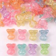20 piezas Lindos mini clips para el cabello de conejo de cristal acrílico, accesorios de moda para niñas - Multicolor - Ver 3