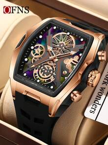 SANDA. OFNS 1213 Fashion Men's Quartz Watch Luminous Wristwatch Waterproof Silicone Strap Sports Leisure Watches For Man - One Size - View 21