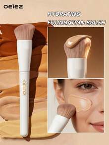 OEIEZ Large Size Powder Brush - Soft Multifunctional Makeup Brush For Buffing, Blending And Buildable Coverage - Crafted With Synthetic Bristles For Seamless, Flawless Makeup Application - Multicolor - View 3