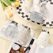 1个泡沫分配瓶，可重复灌装泡沫皂液泵，泡沫洁面乳、洗手液、洗发水、沐浴露瓶，浴室台面配件，旅行和家用洗发水、沐浴露、洗手液泡沫分配器 - 多色 - 查看 4