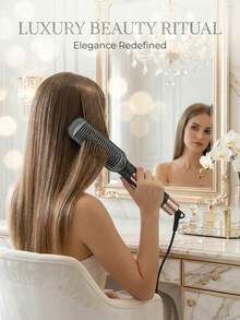 SOKANY Heated Hair Straightening Brush - Gently Cares For Your Hair, Easily Creating Smooth, Straight Hair. Designed For Women, Can Also Create Wavy Hairstyles, Making It A Must-Have Gift For Your Girlfriend On Valentine's Day. - View 2