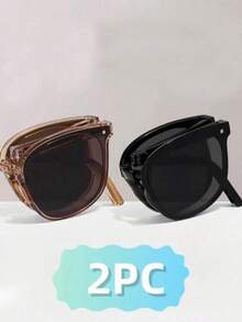 3件/2件装可折叠时尚女士高端时尚新颖设计，风格统一的眼镜配件 - 彩色 - 查看 13