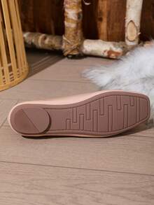 New Lacquered Leather Square Toe Shoes For Teenagers - Baby Pink - View 8