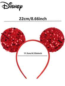Disney 1 chiếc băng đô cài tóc, băng đô tai chuột Mickey trang trí công viên giải trí, băng đô dự tiệc sinh nhật kèm nơ lấp lấp lánh và kẹp tóc Mickey. - Nhiều màu - Xem 4