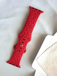 Leopard Engraved Bands Compatible With Apple Watch Band 41mm 40mm 38mm 42mm 44mm 45mm 46mm 49mm Girl, Soft Silicone Cheetah Designer Embossed Sport Strap Compatible With IWatch Series 11 10 9 8 7 6 5 4 3 2 1 Ultra - Multicolor - View 8