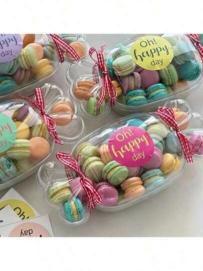 10pcs Candy-Shaped Cake Boxes - Suitable For Desserts, Cakes, Transparent INS-Style Candy, Strawberry Shaped Cake Packaging Boxes, Birthday Cake Boxes, Baking Dessert Boxes, Fruit Salad Containers, Tiramisu Etc. - Applicable For Parties, Children's Day, Birthday Parties, Graduation Season/Halloween Themed Events, Christmas, New Year Parties