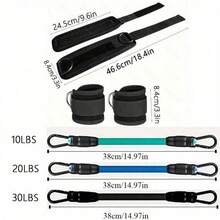 Adjustable Ankle Strap, 3 Different Resistance Levels Ankle Resistance Bands - Multicolor - View 8