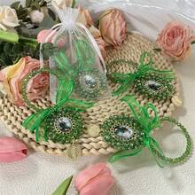 4PCS Organza Bags With Saint Jude/Virgin Mary Medal Door Hanger ,Rosary Catholic Gifts Set For Car Hanging Charm Home Door Hanger Decor - Multicolor - View 2