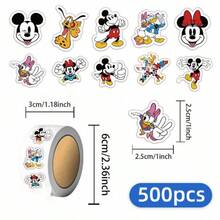 (Officially Licensed) Disney Mickey Mouse Cartoon Character Sticker Roll, 500 Sheets/Roll, Stitch Cartoon Roll Sticker, Notebook, Laptop, Phone Case Decor, Waterproof Sticker, Removable, Suitable For Water Bottle, Car, Guitar, Bicycle, Motorcycle, Skateboard, Helmet, Luggage, Diary, DIY Scrapbooking Materials, Aesthetic Sticker Pack, Valentine's Day Gift - Multicolor Random - View 8