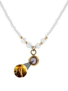 1pc Customized Women's Projection Necklace, Personalized Beaded Projection Photo Necklace, Suitable For Girlfriend's Customized Photo Projection Jewelry, Applicable For Birthday, Graduation Ceremony, Dance, Party, Women's Jewelry, School Supplies, Teenagers, Middle School Students, High School Students, College Freshmen, Sophomores, Lower Grade Students, Customized Fashion Accessories, Graduation Souvenir, Dance, Party Jewelry - Multicolor - View 18