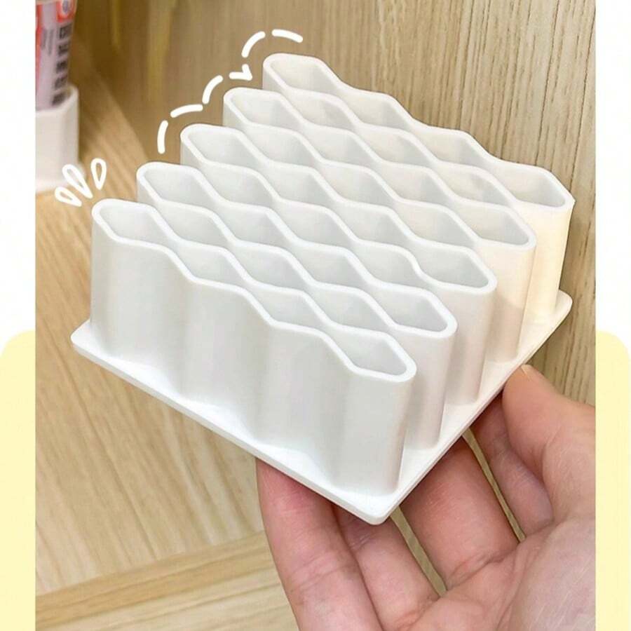 1pc Medication Storage Box, Ointment Dispenser, Organizer, Medicine Holder, Ointment Compartment Organizer, Desktop Cream Organizer, Multi-Function Ointment Tube Holder - View 1