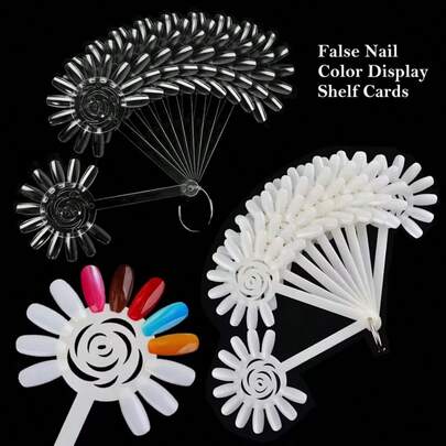 120片装美甲凝胶色卡，向日葵造型，美甲展示贴片，适用于美甲沙龙、家庭DIY、美甲师练习及色卡工具，易于清洁