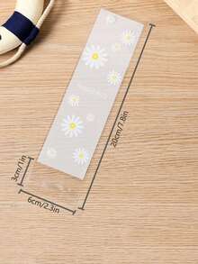 100pcs Fresh Daisy Self Adhesive Bag, English Three Cycle Baking Packaging Bag - Suitable For Lipstick, Necklace, Jewelry Packaging, School Supplies, Food Bags, Food Boxes, Candies, Chocolates, Cookies, Birthday Gifts, Etc - View 5