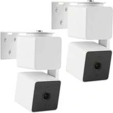 2Pcs Metal Security Camera Wall Mount Bracket For Wyze Cam Pan V3/V2 & Wyze V4/3/2 - 300° Swivel Rotation, 1/4" Screw, Cover Both Sides Of House - A - View 9