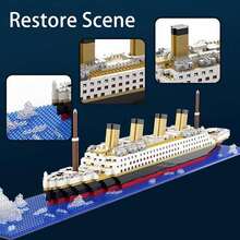 3000pcs Classic Luxury Cruise Ship Large Scale 3D Puzzle Model, Elegant Decorative Display Piece, High-Quality Bricks, Sturdy Structure, Collectible Model, DIY Project, Adult Stress Relief Toy, Birthday/Valentine's Day Gift - Multicolor - View 6