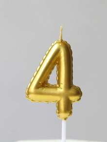 1件金色花卉裝飾 手繪生日數字0-9生日蠟燭 生日蛋糕裝飾 生日派對裝飾 適用於生日、週年紀念、性別揭曉派對、單身女派對、畢業典禮 - 金色 - 查看 8
