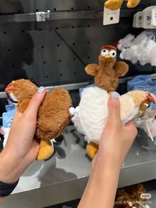 1个趣味毛绒下蛋小鸡玩偶，可爱的小毛绒玩偶，挤压时会下蛋，是复活节或其他节日送给孩子的理想礼物。 - 彩色 - 查看 12