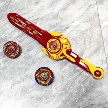 Boys' Battle Top Exploding Toy Set, Competitive Game Sword , 2 Beyblades, Suitable For Boys And Teenagers Aged 3+ As Battle Game Gift - Red - View 4