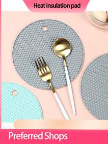 Heat Resistant Insulation Pad/Mat, Multi-Functional Silicone Insulation Pad, Microwave Oven Mat, Kitchen Trivet, Hot Plate Mat, Placemat, Suitable For Hot Pot Utensils, Bowls, Plates, Kitchen Countertop. Washable Silicone Mat - Multicolor - View 8