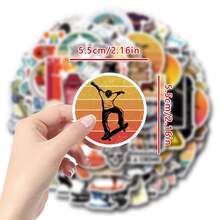 61 PCS Skateboard Stickers For Scrapbook, Journaling, Laptop, Bumper, Skateboard, Water Bottles, Computer, Phone, Hard Hat, Car Stickers And Decals, Stickers Can Bring A Lot Of Fun To Your Life - Random Style - View 2