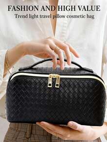 1 件便携式大容量化妆包、化妆刷收纳包、旅行手提包、化妆包、护肤包、化妆包，可装化妆、刷子、眼影盘、指甲油、珠宝、母亲节礼物、送给朋友、女朋友、家人、老师、同事的礼物、万圣节、圣诞节、生日 - 彩色 - 查看 5