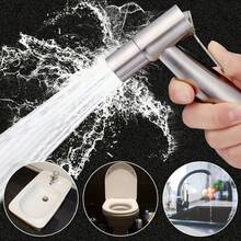 1pc/2pcs Stainless Steel High Pressure Shower Head Sprayer, Toilet Bidet Sprayer, Bathroom Shower Sprayer, Universal Bathroom Sprayer With Booster - Spray Gun - View 7
