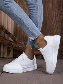 DJSUNNYMIX Women's New Casual Sports Shoes - White - View 5