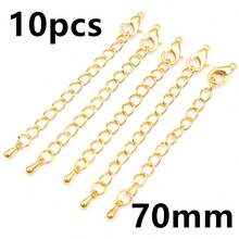 10pcs 50/70mm Length Extended Extension Tail Chains With Lobster Clasps Connector For Necklace Bracelet DIY Jewelry Making Findings Accessories - Tail Chain - View 27