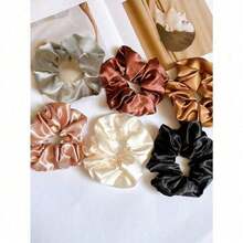 5pcs Satin Hair Scrunchies - Multifunctional, Stretchy Hair Ties, Sweet Style Fabric Hair Rings Suitable For Parties And Travel, Hair Accessories For Women, Hair Tools, Beauty Accessories, Curly Hair Accessories For Women, Fall, Travel, Hair Tools, Accessories Women, Hair Stuff,Curly Hair,Scrunchies,Scrunchie,Scrunchies Hair,Curly Hair Accessories,Gifts,Travel,Gifts For Women,Hair Stuff,Stocking Stuffers - 咖啡棕 - 查看 8