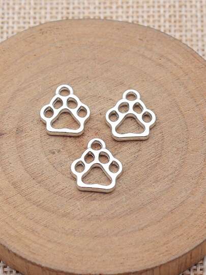 30 piezas de colgante con forma de pata de perro, adecuado para manualidades de joyería