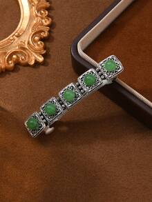 1个几何图案锌合金弹簧夹，爪夹，发爪，发夹，发卡 - 古錫五方圓珠 - 查看 3