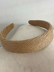 Handmade Rattan Woven Headband, Boho Style Wide Brim Straw Headband For Women, Knotted Top Hairband Diadema Hair Hoop - Multicolor - View 20