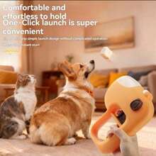 1pc Pet Freeze-Dried Snack Launcher, Dog Treat Puzzle Feeder Toy, Cat & Dog Interactive Boredom Relief Launcher, Puzzle Toy Supplies - Multicolor - View 7