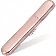 Premium Glass Nail File, Salon-Grade Nail Polisher Suitable For Natural And Acrylic Nails, Unisex Christmas Gift, Apricot Color, Applicable For Toenails And Foot Cleaning - Multicolor - View 2