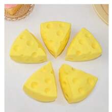 1 món đồ chơi bóp mềm hình pho mát sữa, quà tặng tiệc tùng, bóng giảm căng thẳng - Nhiều màu - Xem 7