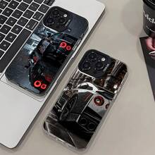 Étui de protection convenant aux modèles d' 17, 16, 15, 14, 13, 12, 11 Pro Max, 17Air, 16E, 7, 8 Plus et SE4 Mini, avec un design cool de voiture GTRR. Étui de protection pratique, coque de téléphone. - Argent - Voir 8