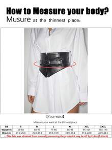 1pc Women's Versatile Black Elastic Waist Belt, Minimalist Design, Suitable For Accessorizing Suits, Dresses Or Daily Commute Outfits - Black - View 9