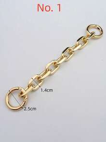 1pc Extra Long & Thick Chain Strap With Clasp, 21cm Length, Suitable For Handbag Accessories Decoration, Pendant For Bags And Wallets - Gold - View 16