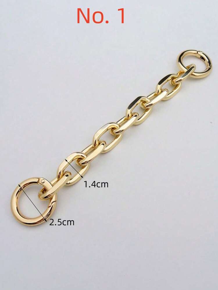 1pc Extra Long & Thick Chain Strap With Clasp, 21cm Length, Suitable For Handbag Accessories Decoration, Pendant For Bags And Wallets - Gold - View 15