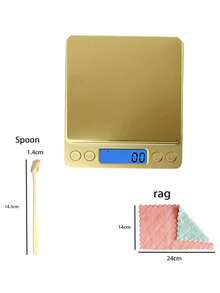 3kg Báscula de alta precisión, 6 unidades de conversión, sin cálculo manual, material ABS duradero, pantalla LCD grande, adecuada para cocina y joyería, apagado automático - alimentada por batería (baterías no incluidas) - Multicolor - Ver 19