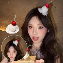 New Cute Cherry Cake Hair Clips For Women Girls Sweet Children Autumn/Winter Hair Accessories Student Gifts - A1 - Xem 3