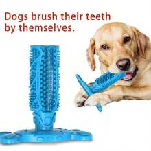 宠物狗橡胶牙刷，咀嚼玩具，牙齿清洁工具，去除口臭和牙垢，宠物口腔护理用品 - 彩色 - 查看 7