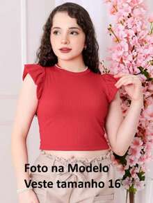 Girls' Outfit Set: Tulle Shorts Skirt With Ruffle And Cropped Top With Ruffled Frills, Pleated, Spring And Summer CJI043 - Black and Lilac - View 2